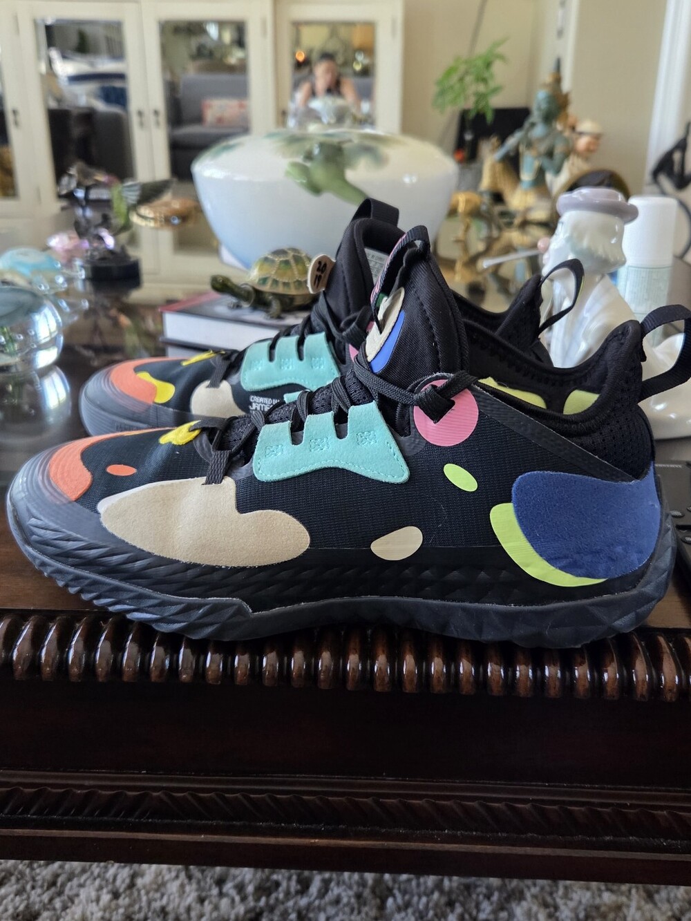 adidas Harden Vol. 5 Men’s Black Basketball Shoes with Multicolor Abstract